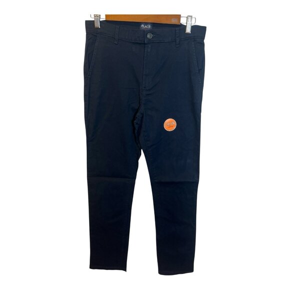The Children's Place Girls Uniform Chino Pants 18 Blue Bootcut Stretch NWT - Picture 1 of 7